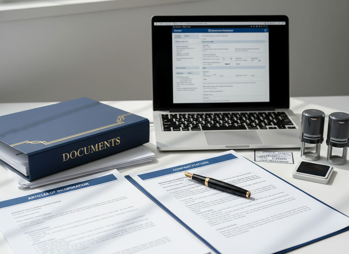 Documents juridiques pour comparer des statuts